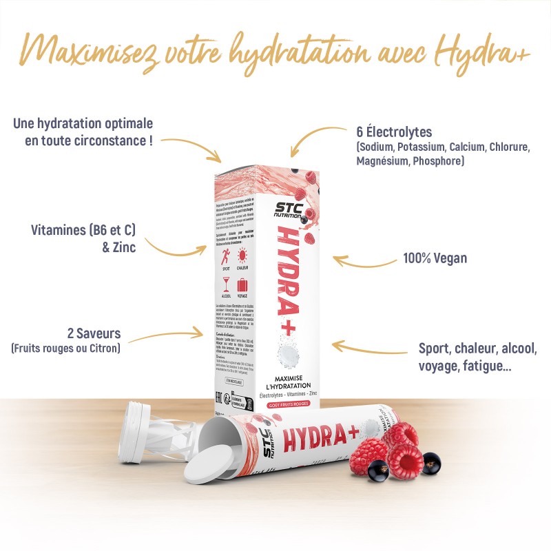 Pastille hydratation HYDRA+ : Pastille électrolyte effervescente - Cachet hydratation Pastille hydratation HYDRA+ : Pastille électrolyte effervescente - Cachet hydratation