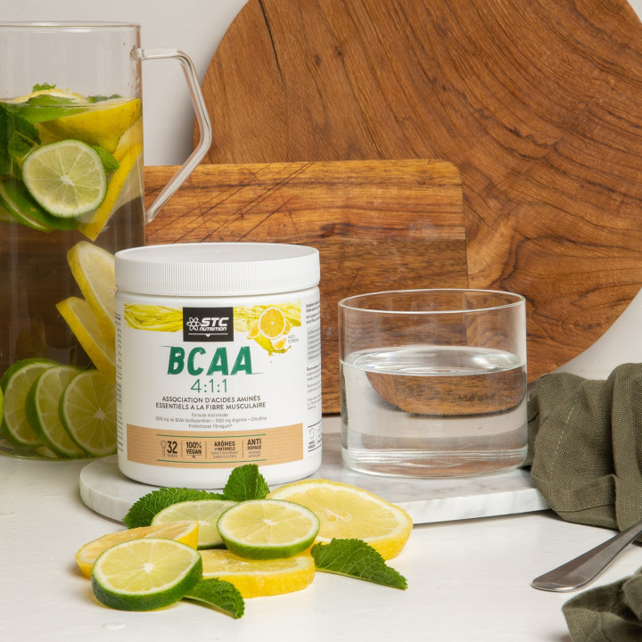 BCAA 4.1.1 - BCAA récupération en poudre, Complexe d’acides aminés