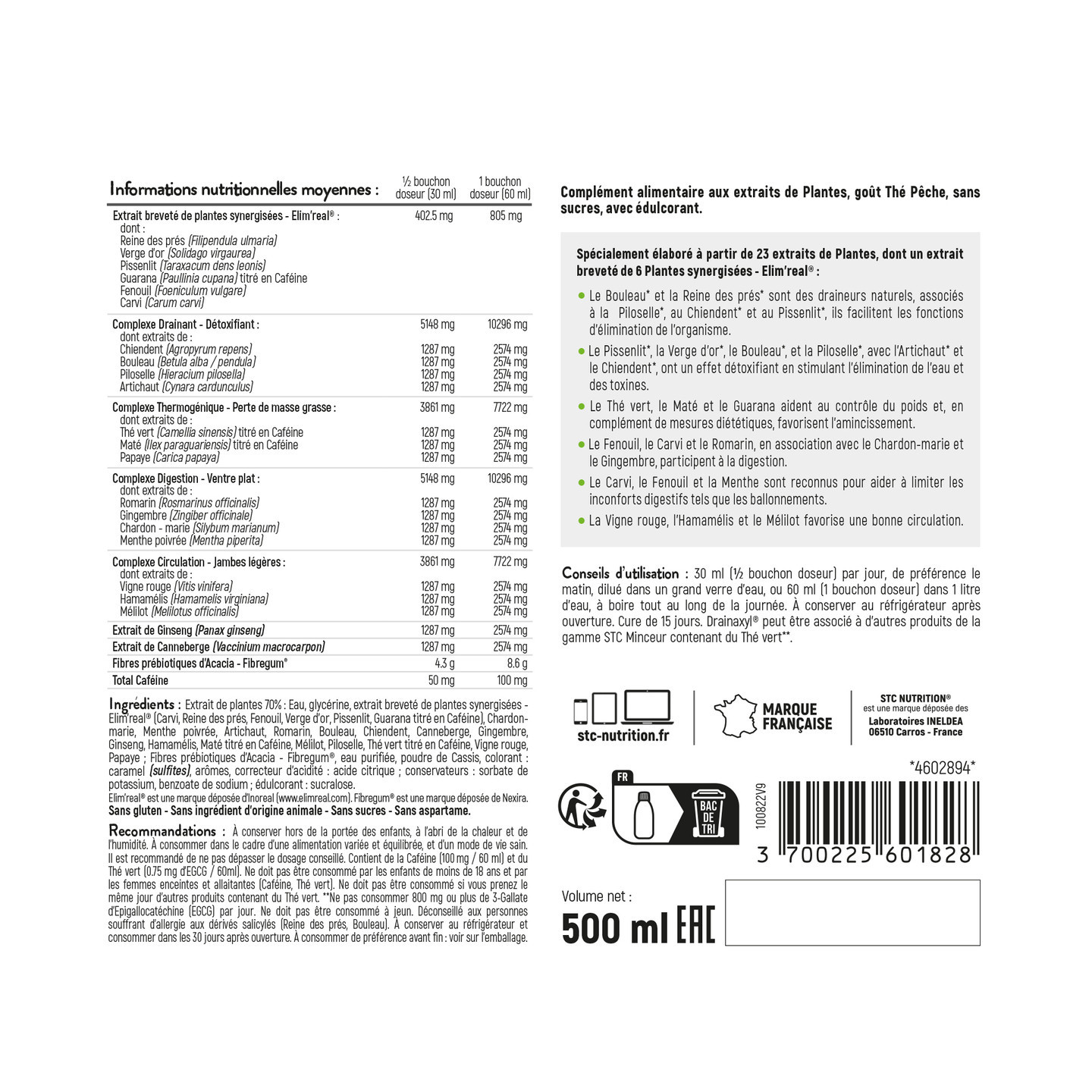 DRAINAXYL® 500 - Starter minceur - formule ultra concentrée - Vegan