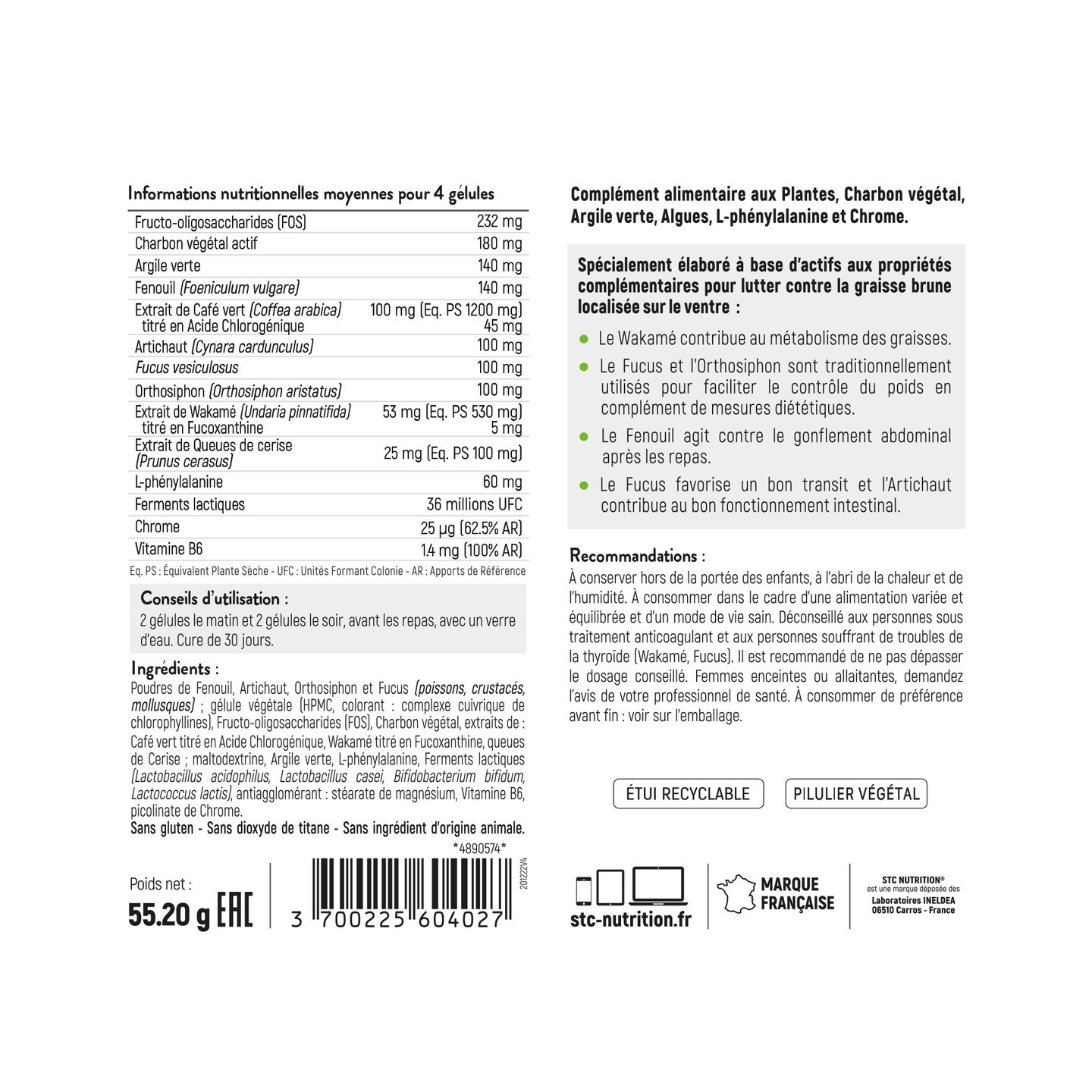 TAILLE ABDOS VENTRE PLAT - Ventre plat et tonique - Cure 30 jours
