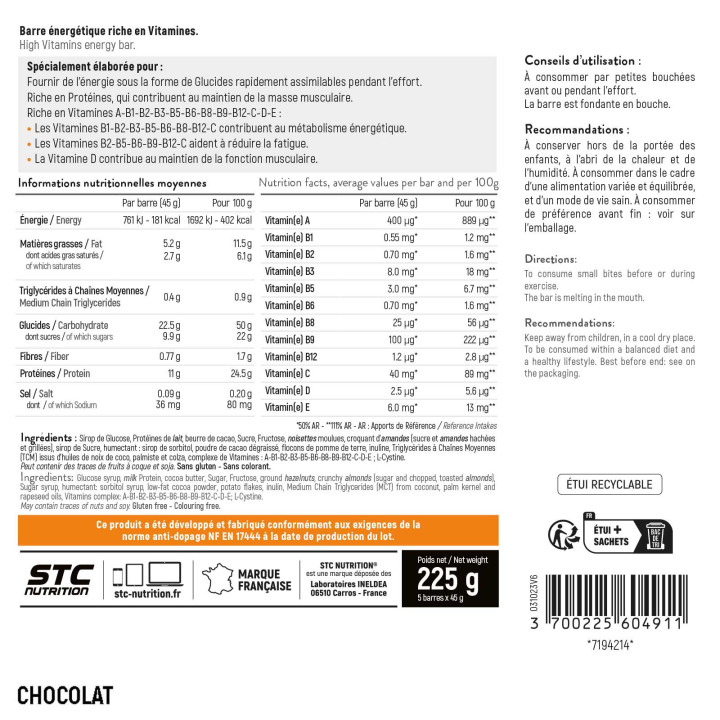 VO2 MAX® BAR - Barre énergétique haute performance