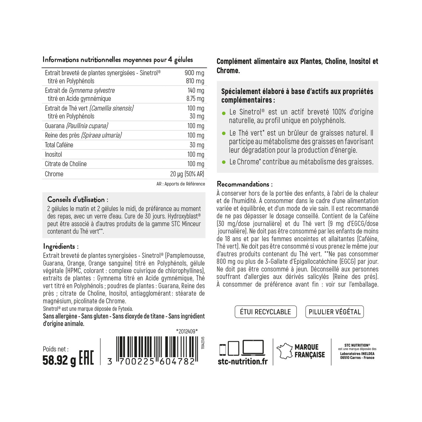 HYDROXYBLAST® - Brûleur de graisse extra fort - Cure 30 jours