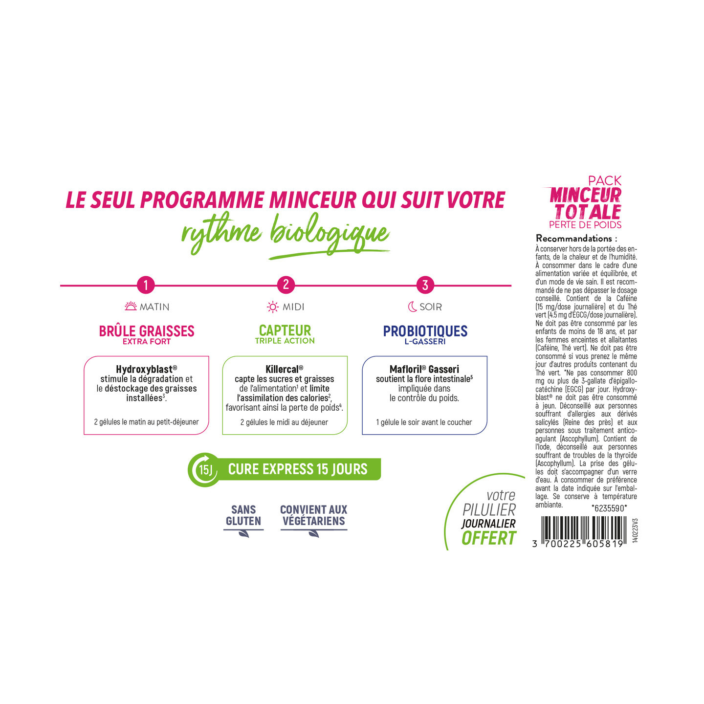 Pack Minceur Total - Probiotique naturel pour maigrir, cure minceur