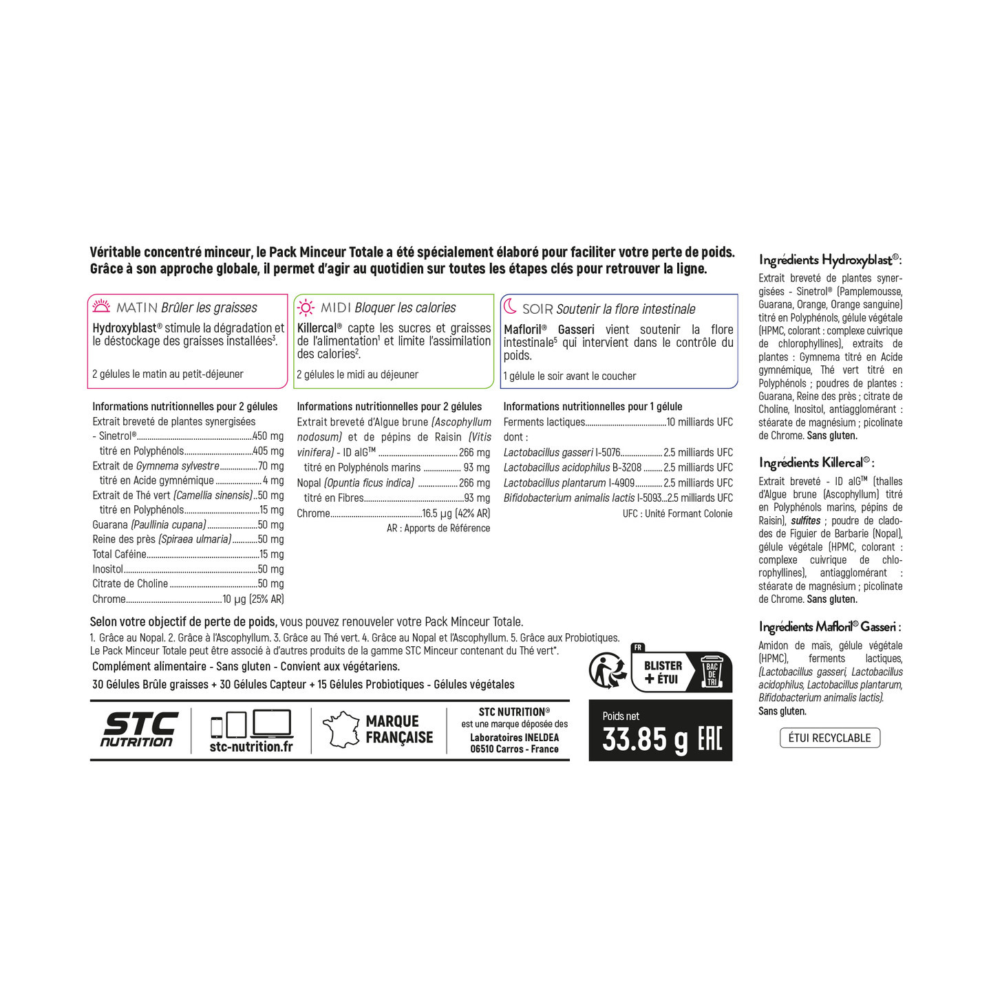 Pack Minceur Total - Probiotique naturel pour maigrir, cure minceur