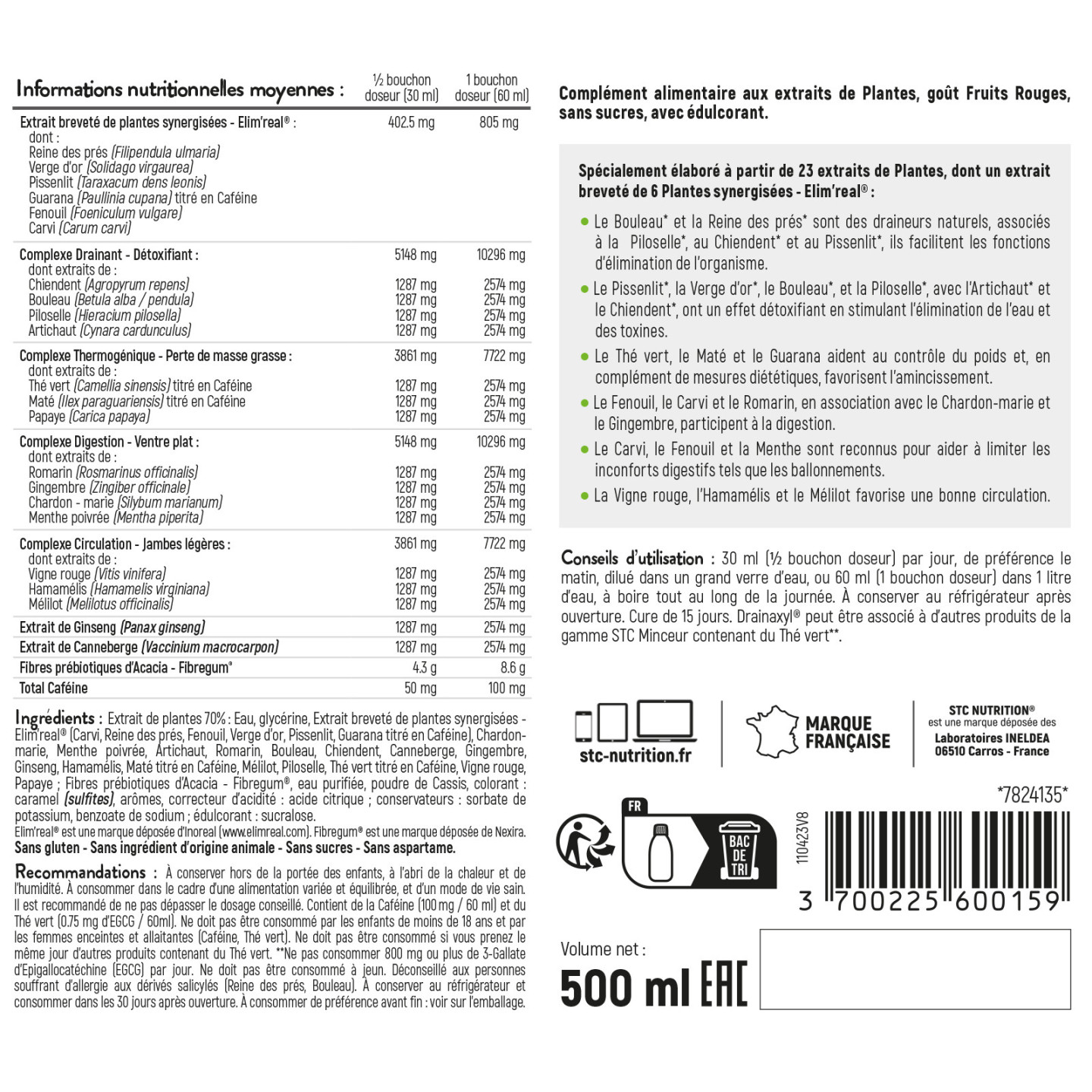 Pack Femme Active STC Nutrition - Saveur Fruits Rouges