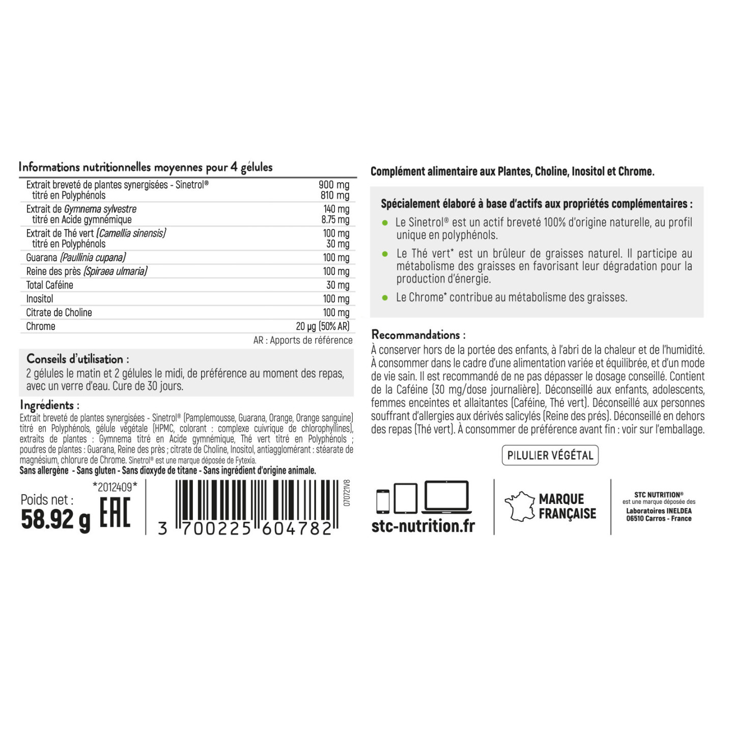 PACK PERTE DE GRAISSE ACCELEREE 2 MOIS - THE PÊCHE