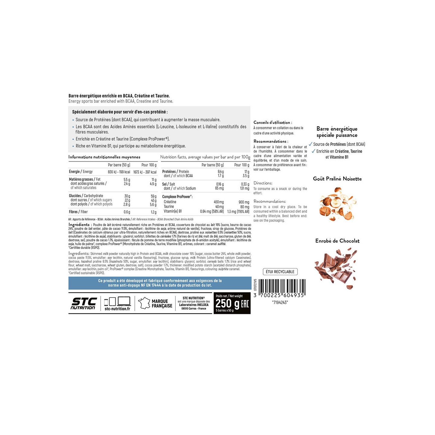 IRON FORCE BAR - Source de protéines