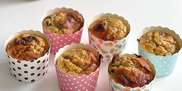 Muffins Bananes - Amandes - Noix