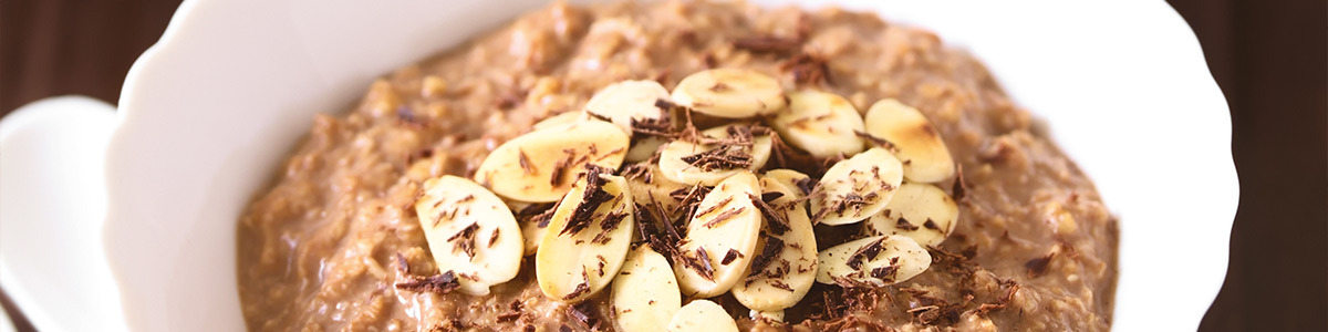 Porridge chocolat-banane